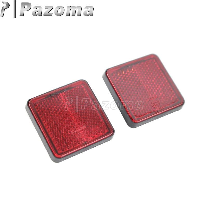 Pazoma 1 пара мотоциклов ATV пластиковые синие Красные Белые квадратные отражатели