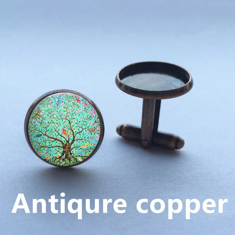 Лидер продаж дерево запонки птицы жизни для нее лес ручной работы Запонки Дерево