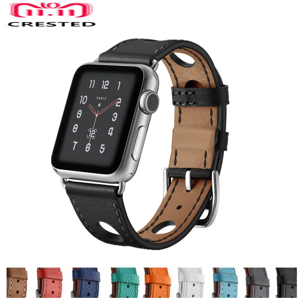 Ремешок из натуральной кожи для Apple Watch band 42 мм 38 iwatch series 3 2 1|Ремешки часов| |
