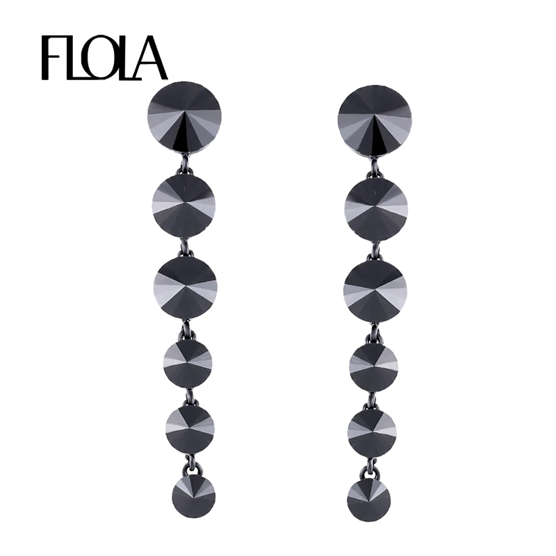 Серьги подвески FLOLA ersm58 женские Винтажные висячие ювелирные украшения в стиле