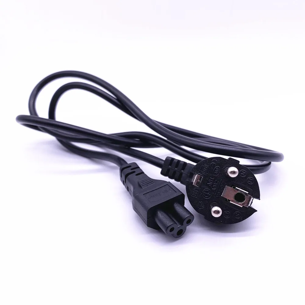 Шнур питания переменного тока 3 контактный клевер европейская вилка