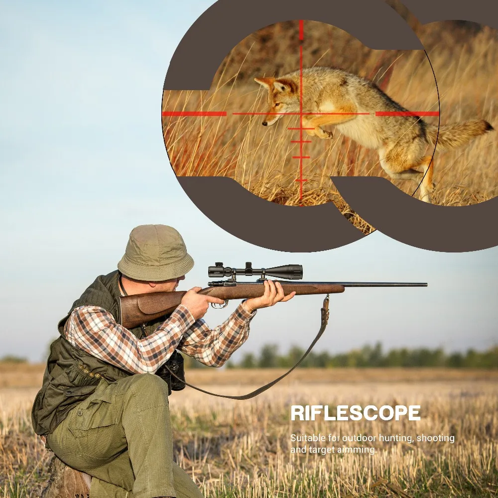 Тактический прицел 6-24X50 AOE красный зеленый с подсветкой Crosshair пистолет прицел оптический прицел охотничий прицел с 20 мм рейку