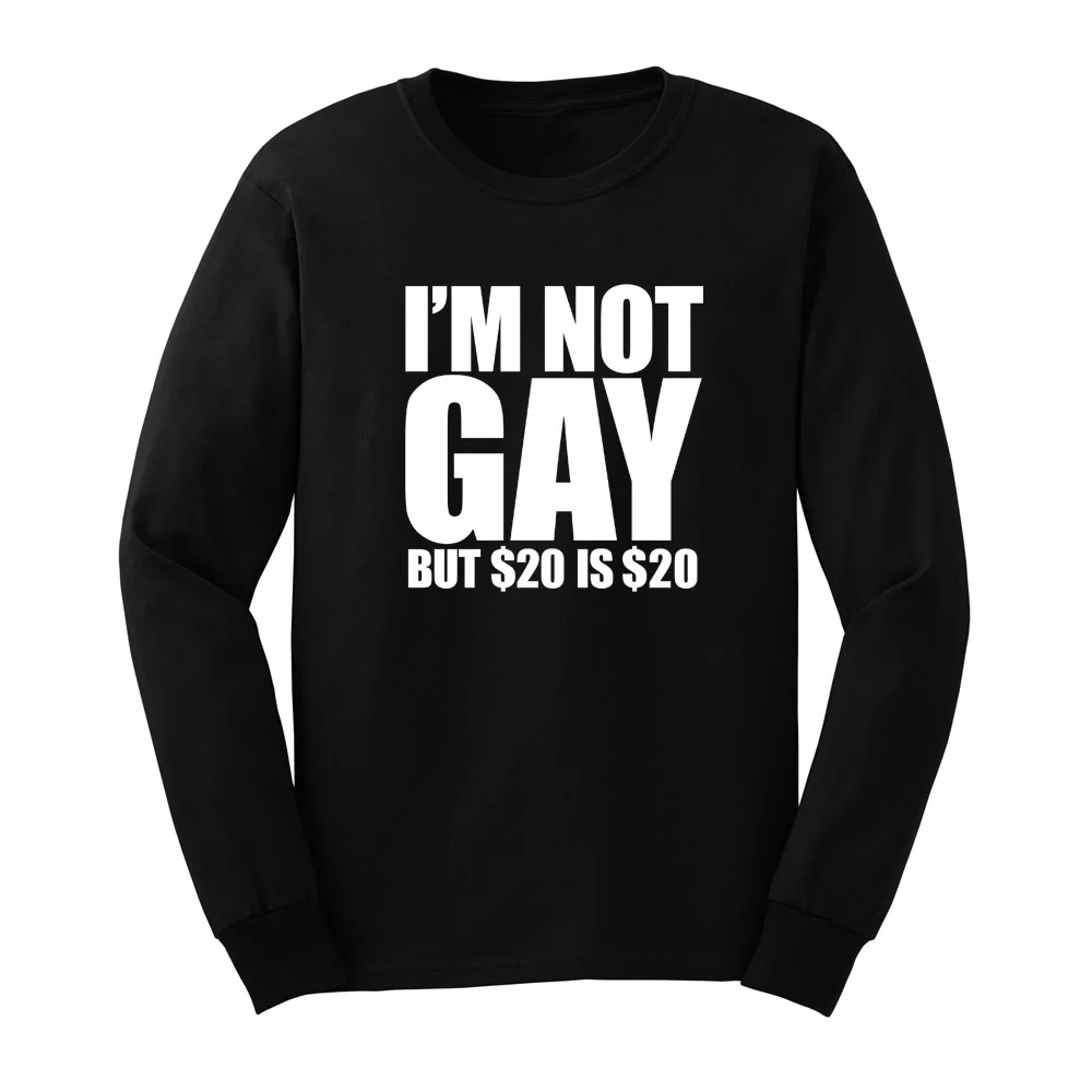 Мужская футболка с длинным рукавом 20 баксов в стиле кэжуал|men tees|tees mencasual men |