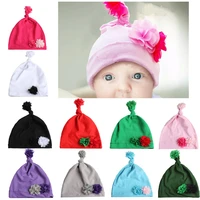 1pcs knot baby hat candy color cotton boy cap spring autumn baby girls newborn toddler kids sleep hats