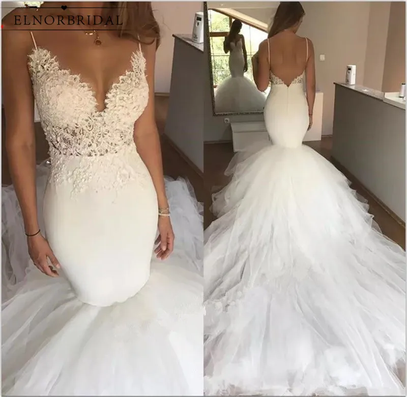 Сексуальным вырезом на спине и Свадебные платья Русалочки 2021 халат de Mariage