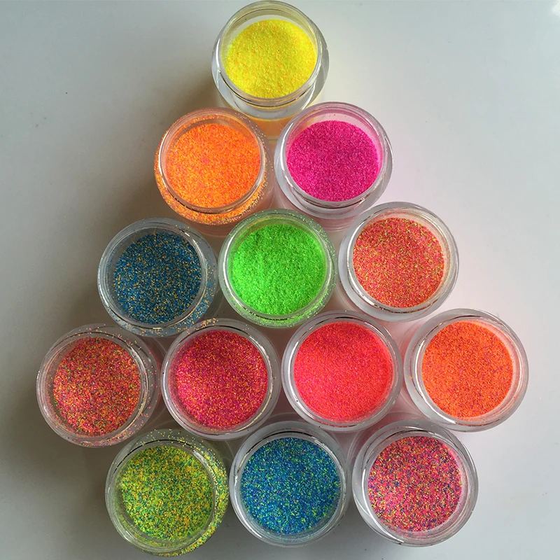

2017 NEW 10ml/bottle Dazzling Candy Pink Green Nail Art Sugar Powder Nail Art Mixed Rainbow Glitter Dust Tips Decorations 1303