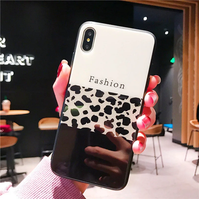 Модный чехол для телефона с леопардовым принтом iPhone X XR XS Max 8 7 Plus леопардовые