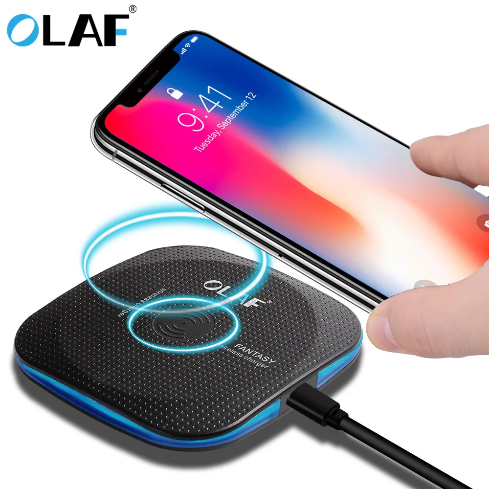 Беспроводное зарядное устройство Qi 10 Вт для iPhone X/8/8 Plus быстрая Беспроводная