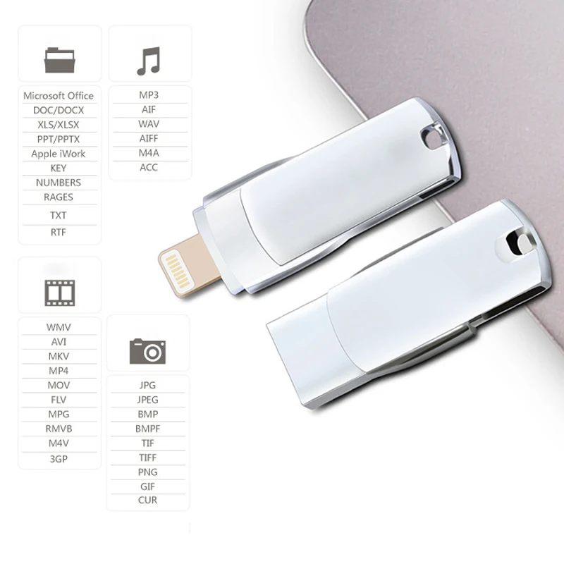 Роскошный флеш накопитель Lightning USB для iPhone 32 ГБ 64 128 16 iPad ноутбука Dekstop ПК|USB