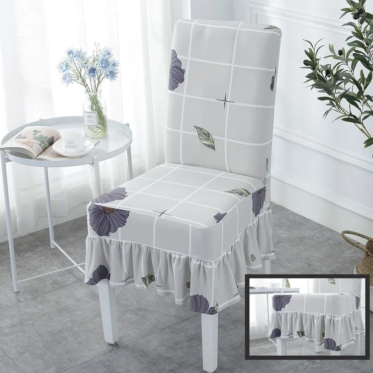 ChairCoversPattern1 Новое поступление Универсальный Ruched спандекс чехлы для стульев эластичные чехлы на кресла Банкетный обеденный стул протектор сиденья свадьба - Цвет: ChairCoversPattern1