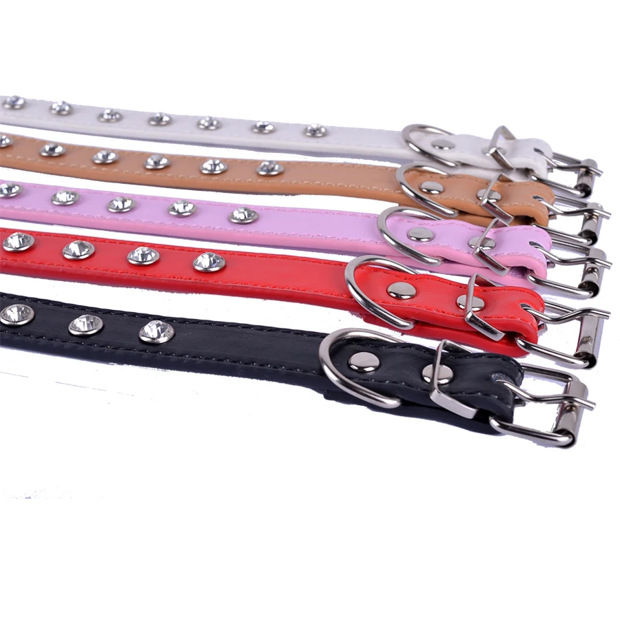 ошейники для собак все Bling Diamante Щенок Ошейник красный розовый белый черный
