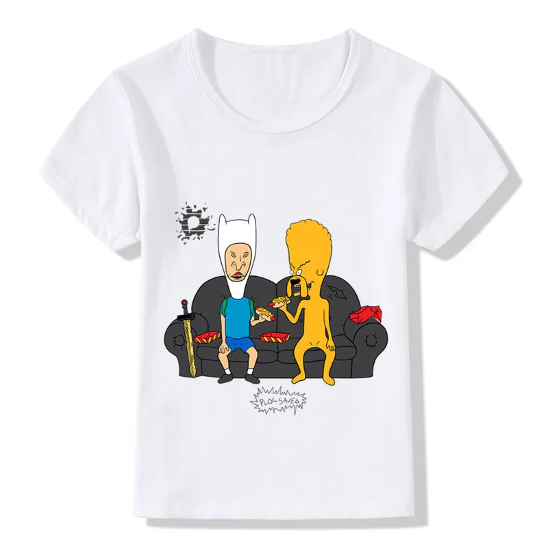 Детская забавная футболка с мультяшным изображением Beavis и Butthead для косплея