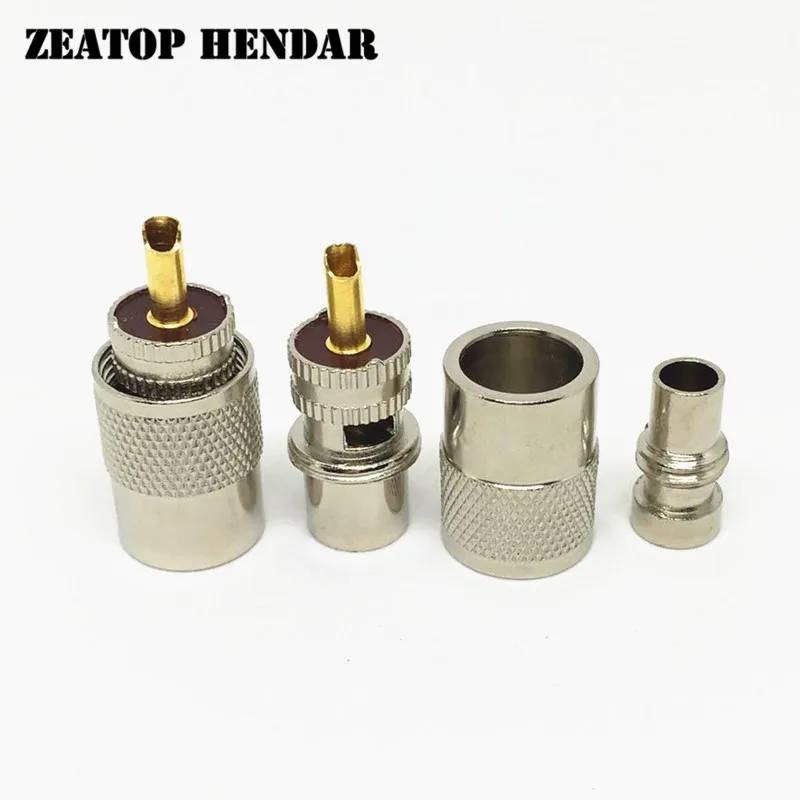 20 шт. RF Coax золотые штырьки UHF мужской паяльник разъем для RG8 RG213 RG165 коаксиальный