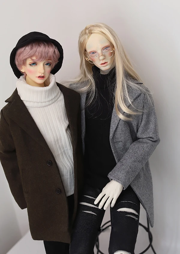 Кукольное пальто BJD плотное классическое шерстяное подходит для куклы 1/4 1/3 Uncle