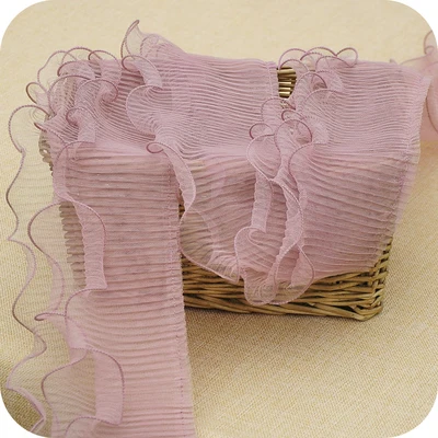 5 Yards/lot 27 Color 12cm 3 Layers Ruffle Lace Fabric Handmade DIY Material Wedding Dress Clothing Accessories Trim RS708 | Дом и сад