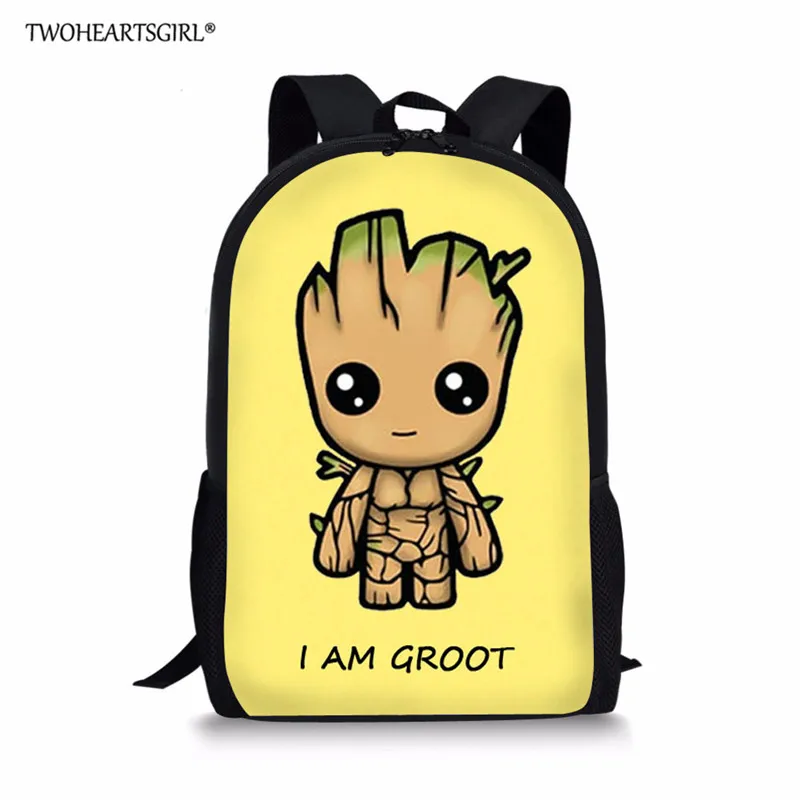 Новая школьная сумка с рисунком I am Groot для мальчиков-подростков, крутая ортопедическая школьная сумка, Черные милые детские рюкзаки для начальной школы - Цвет: Z2878C