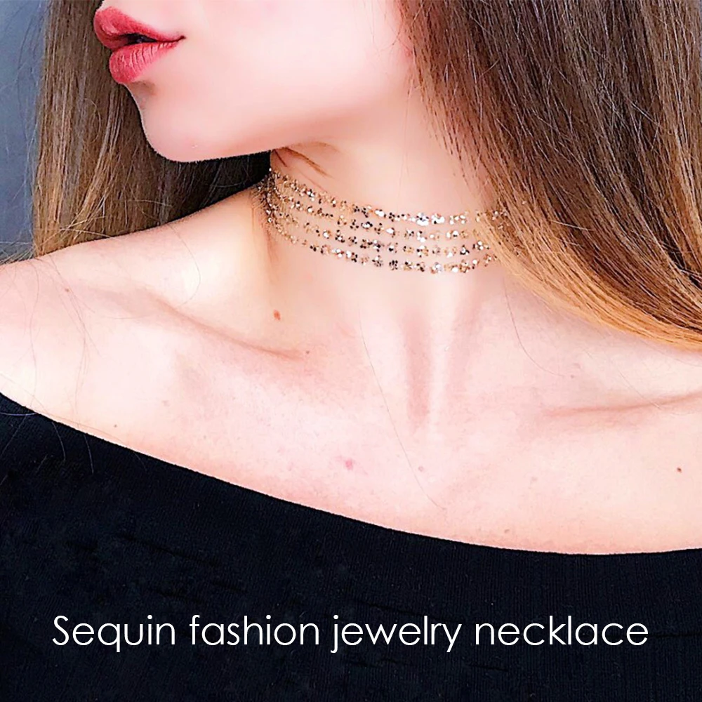 EManco Мода Multi многослойное Колье чокер Золотая кисточка Для женщин Цепочки и