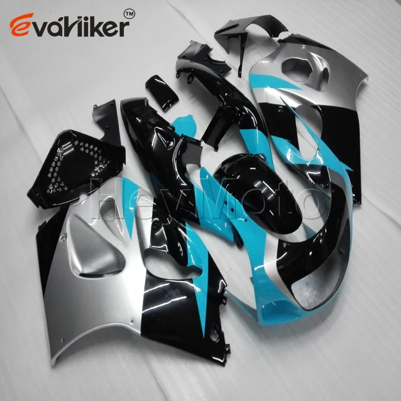 

motorcycle fairings for GSXR600750 1996 1997 1998 1999 2000 black blue silver ABS Plastic Bodywork Set H3