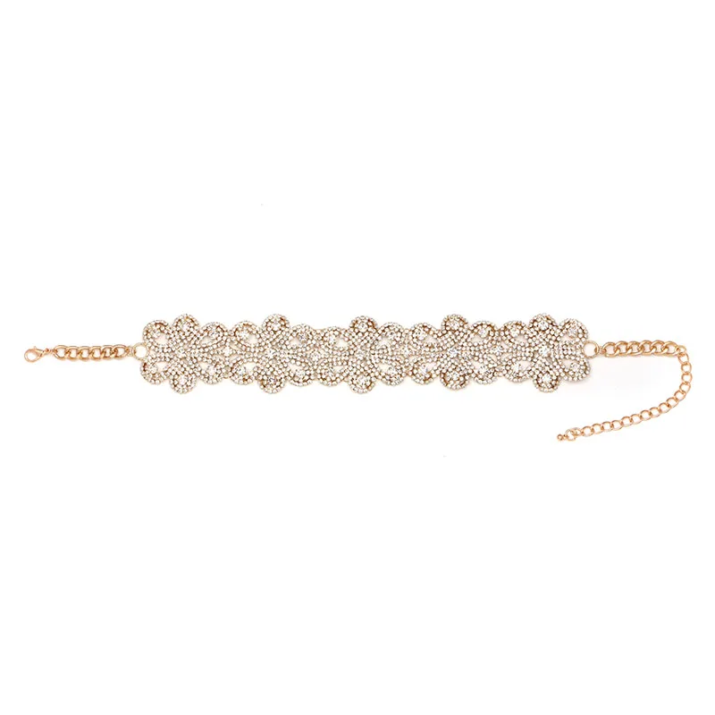 Женское винтажное ожерелье JUJIA чокер с цветами и стразами N1405|fashion choker|rhinestone