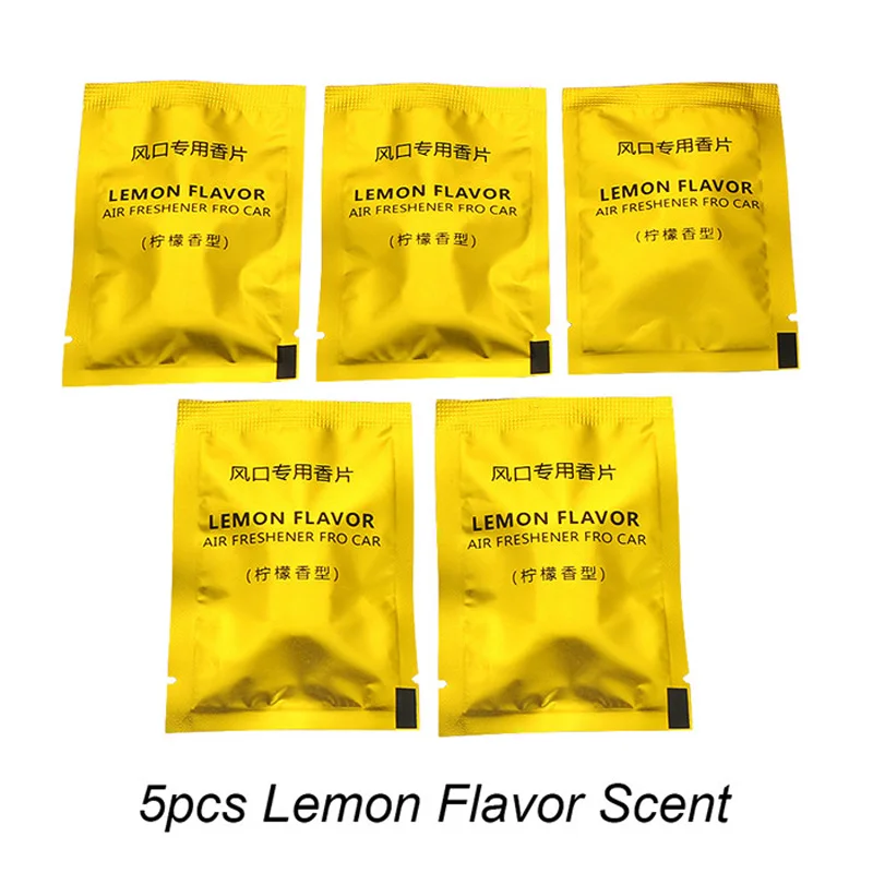 5Pc Lemon Автомобильный освежитель воздуха, джентльмен, Мягкая игрушка "поросенок", горный хрусталь, автомобильный зажим для ароматизатора, креативные автомобильные аксессуары для интерьера - Color Name: 5Pc Lemon