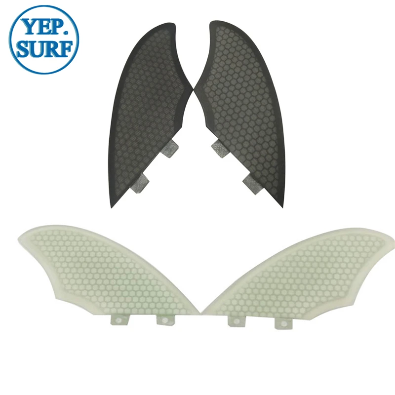 Surf Fins Keel Double Tabs White color Fiberglass Honeycomb twin fins set 2 pcs per Sell In Surfing KEEL surf | Спорт и развлечения