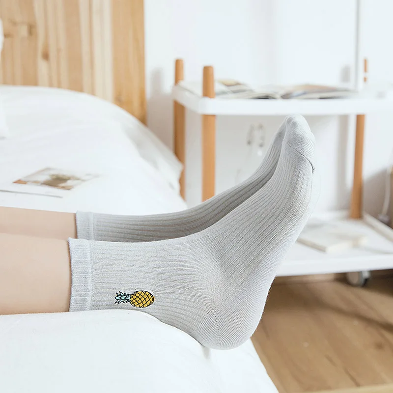 [COSPLACOOL] сладкий для детей с года до трех лет фрукты вышивка носки ананасами Harajuku