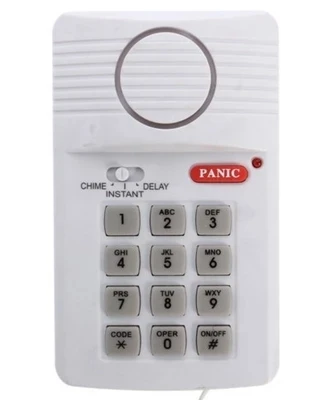 High Quality Security Keypad Door Alarm System With Panic Button For Home Shed Garage Caravan