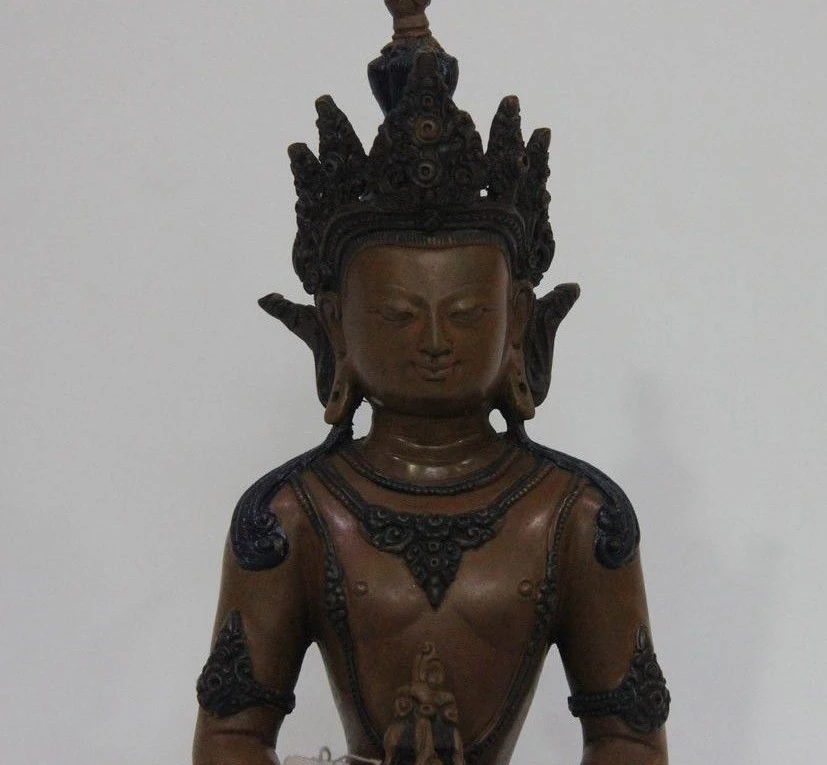 Tibet Temple Buddhism Red Copper Sakyamuni Amitabha Amitayus Buddha of Longevity | Дом и сад