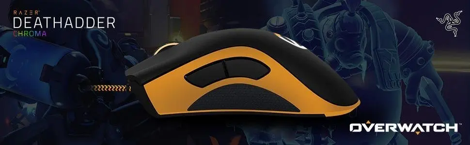 Игровая мышь razer DeathAdder Chroma Overwatch Edition 10000 dpi RGB эргономичная компьютерная Игровая USB Проводная Розничная посылка