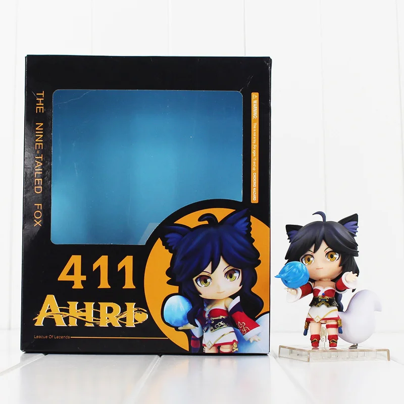 " 10 см Аниме Nendoroid Ahri 411 ПВХ фигурка игрушка кукла коллекция
