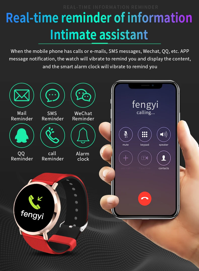 2019 women sports smart bracelet heart rate sphygmomanometer fitness tracker for Android IOS watch PK S2 H8 watches | Электроника