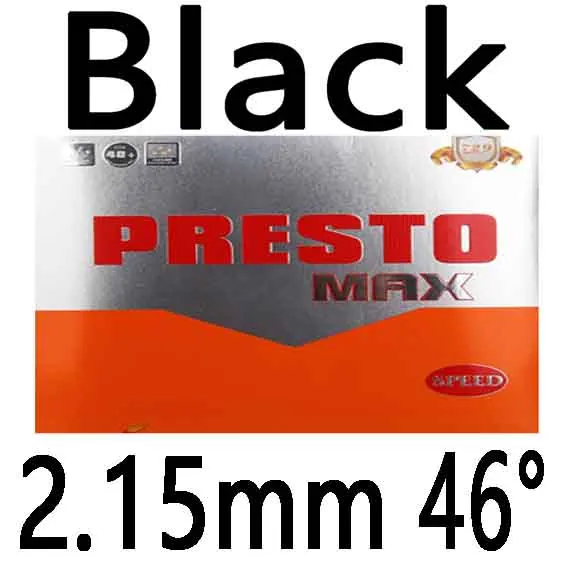 MAX SPD Blk 2.1546 Friendship 729 PRESTO MAX( New) Spin / Speed(Non-tacky Rubber+ Macroporous Sponge) Table Tennis Rubber Ping Pong Sponge - Color: MAX SPD Blk 2.1546
