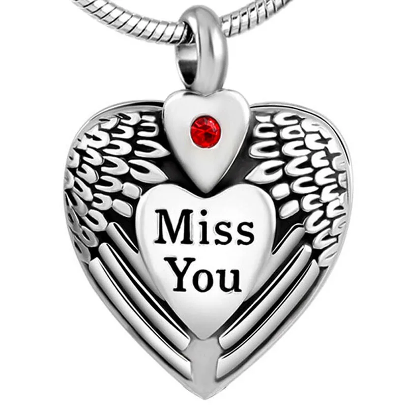 IJD8469 &quotMiss you&quot Сердце Медальон Кремации Ювелирных Изделий памятный сувенир