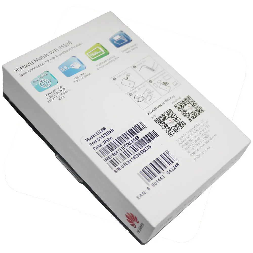 Huawei E5338 3G Портативный Беспроводной Wi-Fi роутера Поддержка HSPA +/HSPA/UMTS 2100/1900/aws1700 (b4)