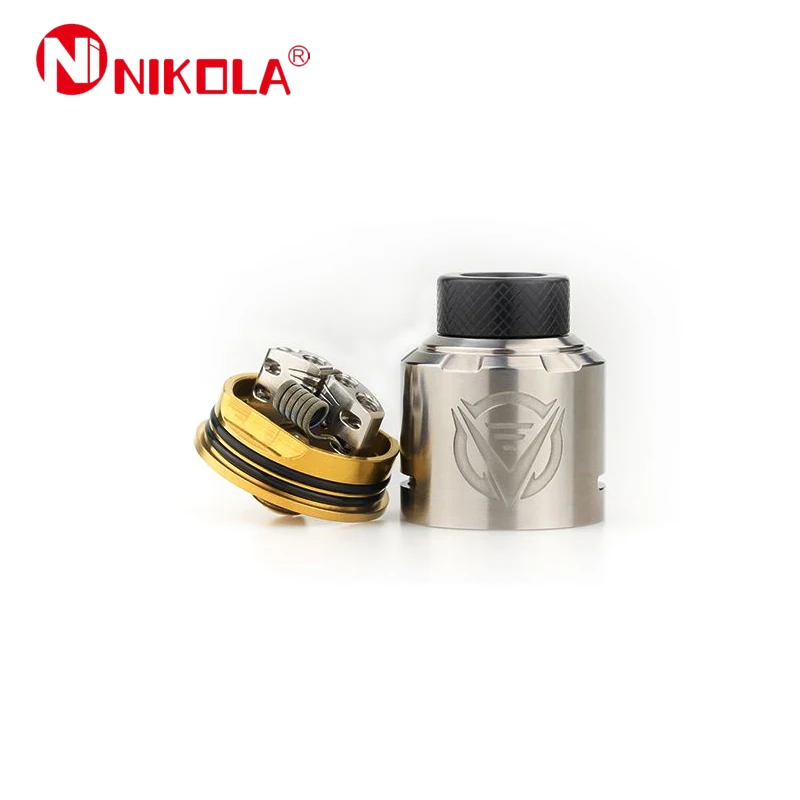 Оригинальный Nikola Ниагара 25 мм RDA с 0.3ohm катушки Fit Squonk 200 Вт поле Mod Vape испаритель VS