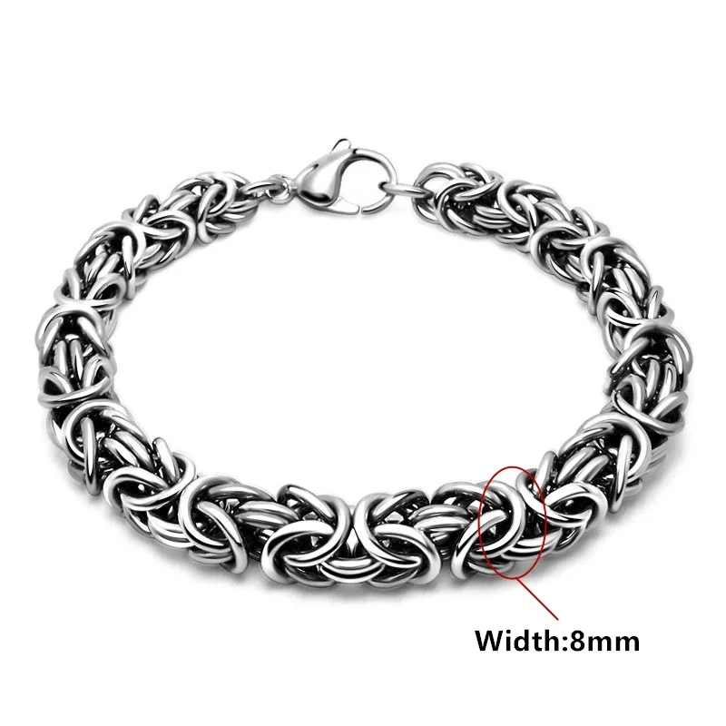 Style A Серебряный цвет витой мужские браслеты 316L нержавеющая сталь браслет ручной цепи мужской аксессуар хип хоп вечерние рок ювелирные изделия - Окраска металла: Style A