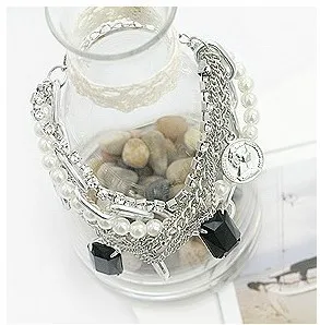 Korean jewelry wholesale women multilayer chain tassel bracelet D184 | Украшения и аксессуары