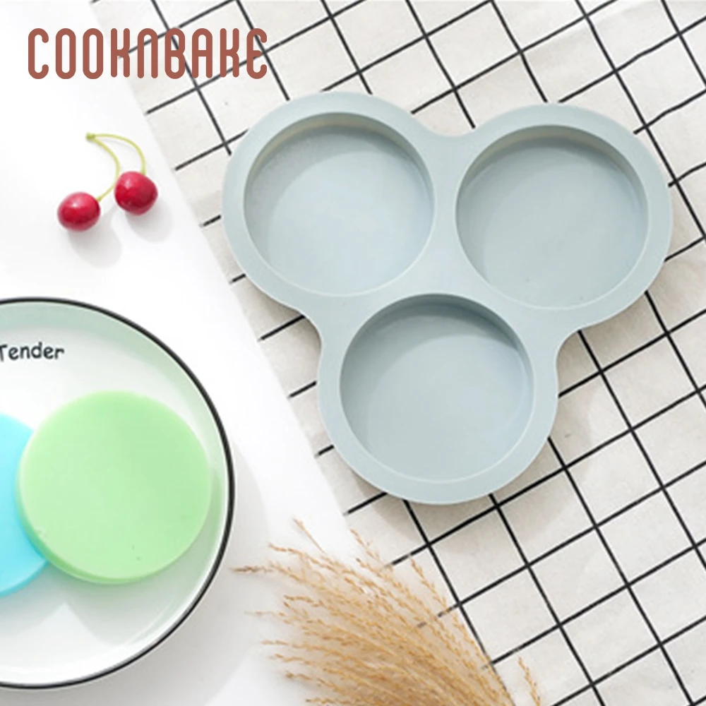 COOKNBAKE silicone mold for cake pastry baking round disc soap tool jelly pudding chocolate candy ice tray Cake Decoration form | Дом и сад