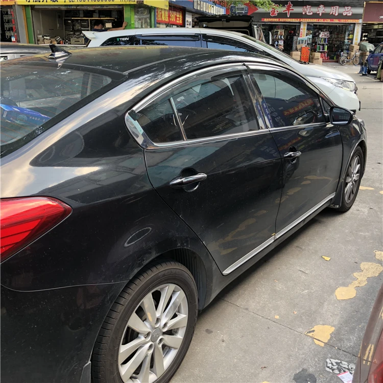 Для Kia Forte Пластик Окно Visor Vent Оттенки Защита от солнца дождь дефлектор гвардии для Kia Forte K3 Авто Интимные аксессуары 4 шт./компл. 2011