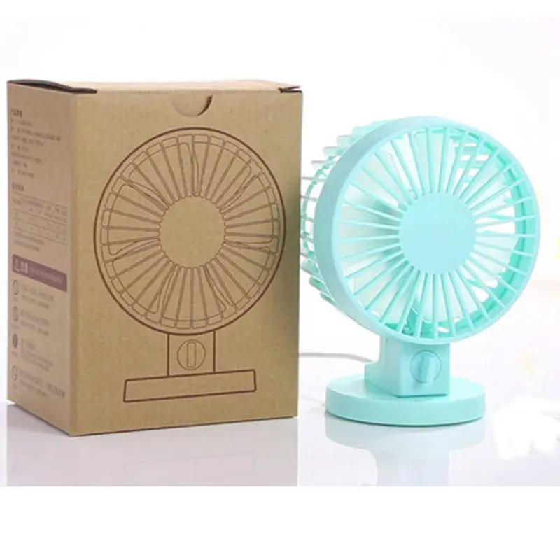 

Portable Mini USB Desk Fan Twin Turbo Blades Air Cooler Quiet for Home Office Desktop Computer