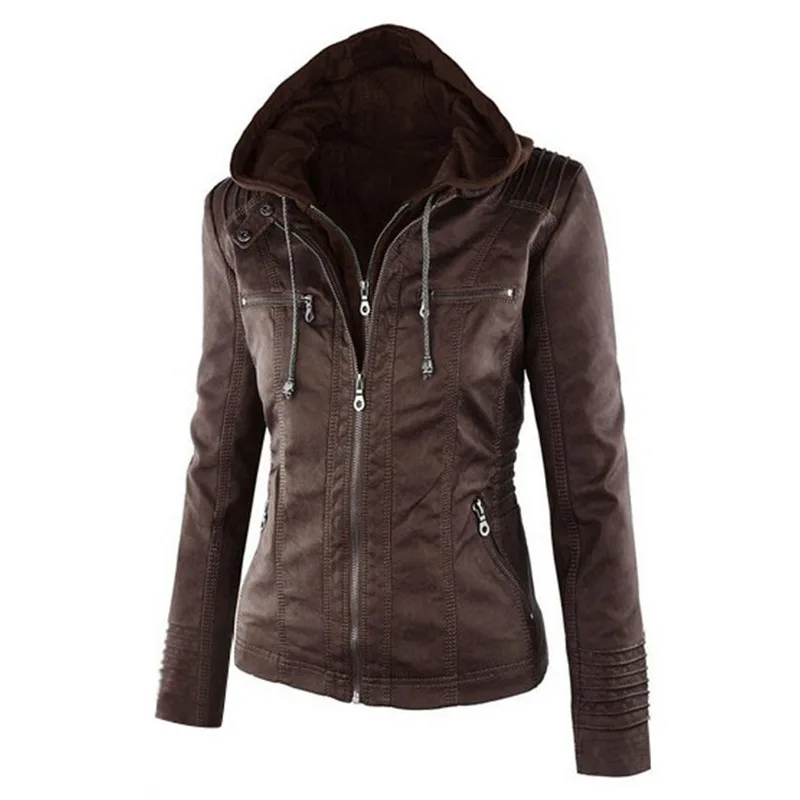 

2020 Winter Faux Leather Jacket Women Casual Basic Coats Plus Size Ladies Basic Jackets Waterproof Windproof Coats Female