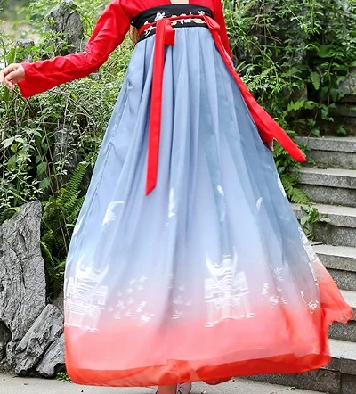 As Picture Hanfu Женская Китайская вышивка танцевальные костюмы сказочные платья принцессы фолклорике платье традиционная Династия Тан одежда DN3601 - Цвет: As Picture