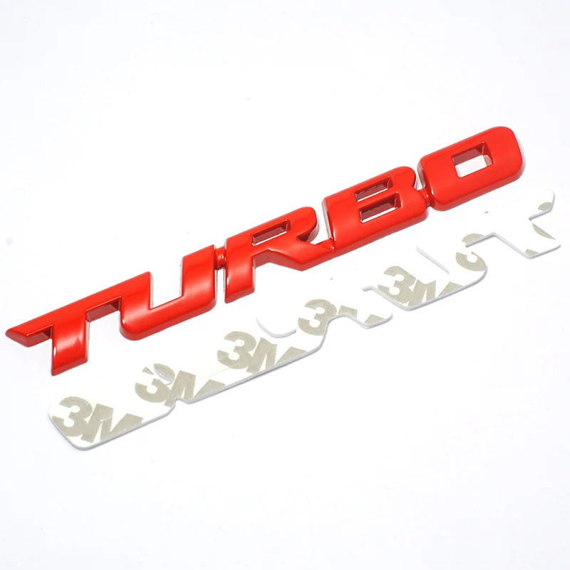 3D наклейка для стайлинга автомобиля металлическая эмблема TURBO задний значок