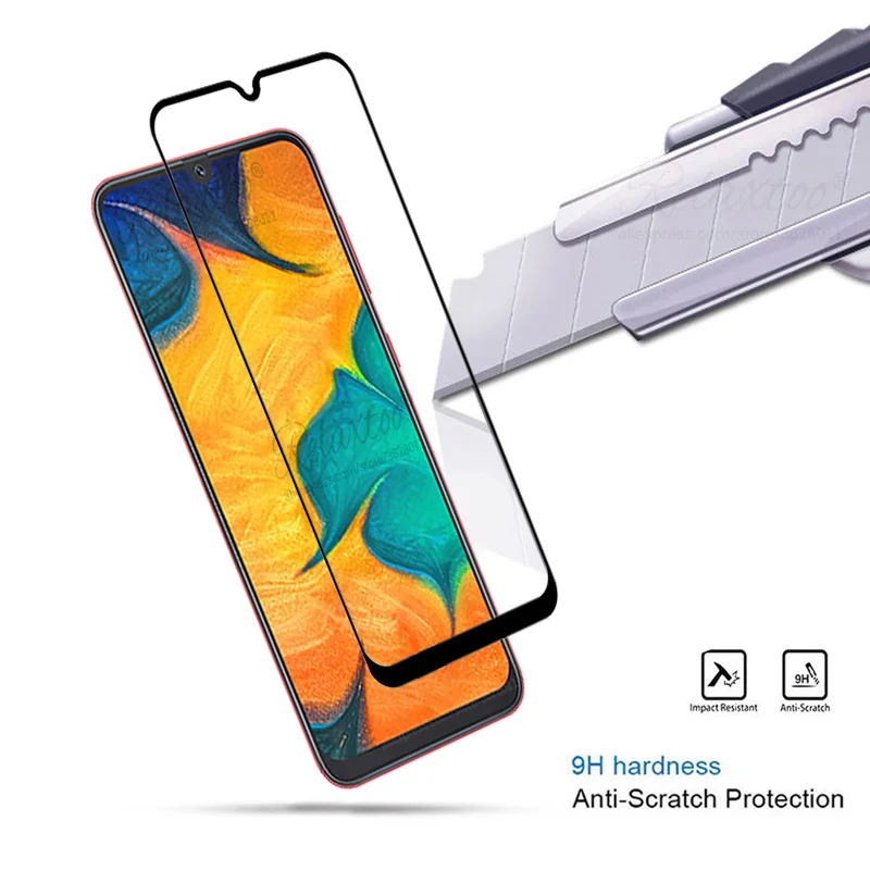Full Coverage Tempered Glass For Samsung Galaxy A30 Protective glass on the A 30 A305F Screen Protector Film 9h | Мобильные телефоны