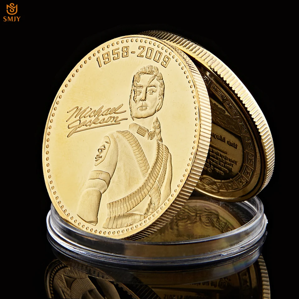 Шт/комплект Grammy Lifetime Achievement Award World Dance King Майкл Джексон Изысканный Золотой/Серебряный сувенир из США ремесло монеты набор