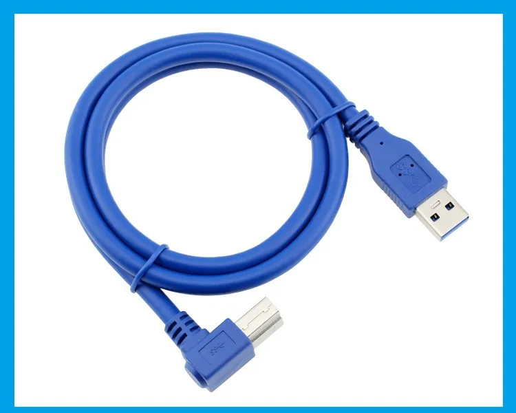 Кабель BM USB3.0 под прямым углом 90 градусов кабель USB 3 0 А папа AM на B Type 6 м 1 2 фута