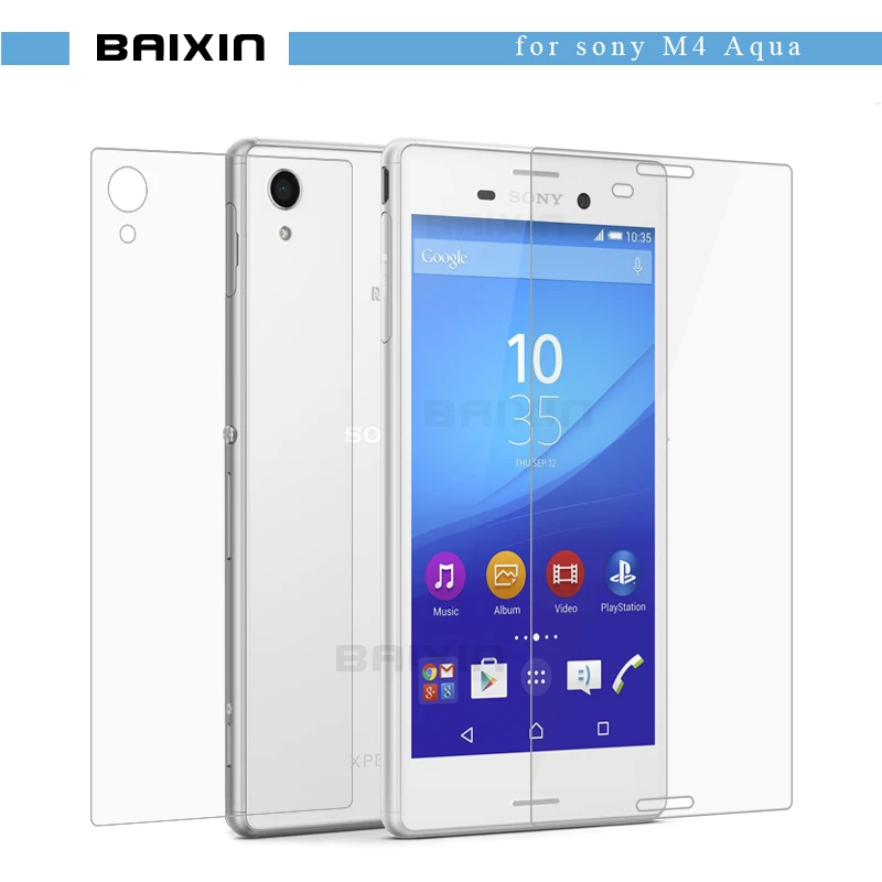 Передняя + задняя для Sony Xperia M4 Aqua E2303 E2353 E2306 E2333 E2363 E2312 Премиум Закаленное стекло