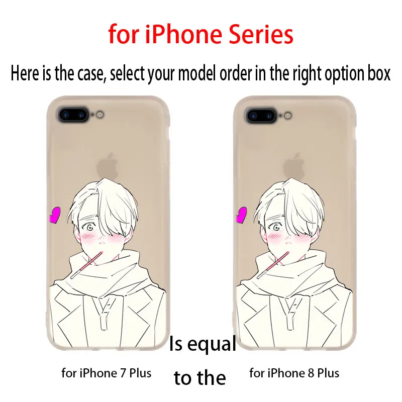 Чехол yuri on ice and victor skate для iPhone 12 11 Pro X XS Max XR 8 7 6 Plus 5s SE 2020 S 1 Mini | Мобильные телефоны и