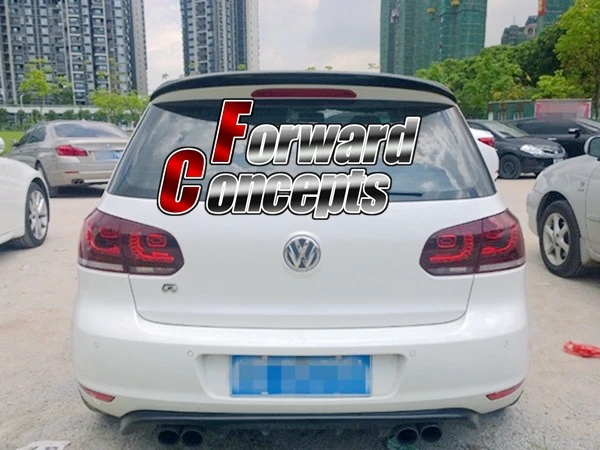 Спойлер для крыши заднего крыла из углеродного волокна 09 12 GOLF6 GOLF 6 VI MK6 A|roof spoiler|rear