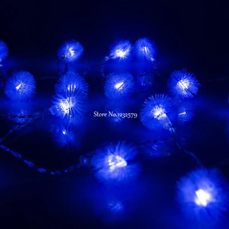 7 м 50 LED на солнечных батареях Edelweiss струнные огни пушистый шар Рождественская